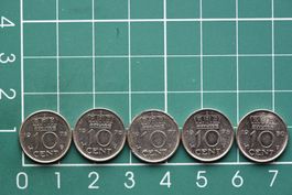 währung nederlanden 10 cent 75/76/77/78/u1980