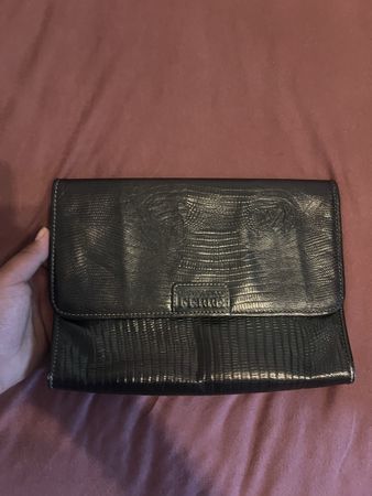 Gianfranco Ferré Ledertasche Handtasche Clutch Schwarz