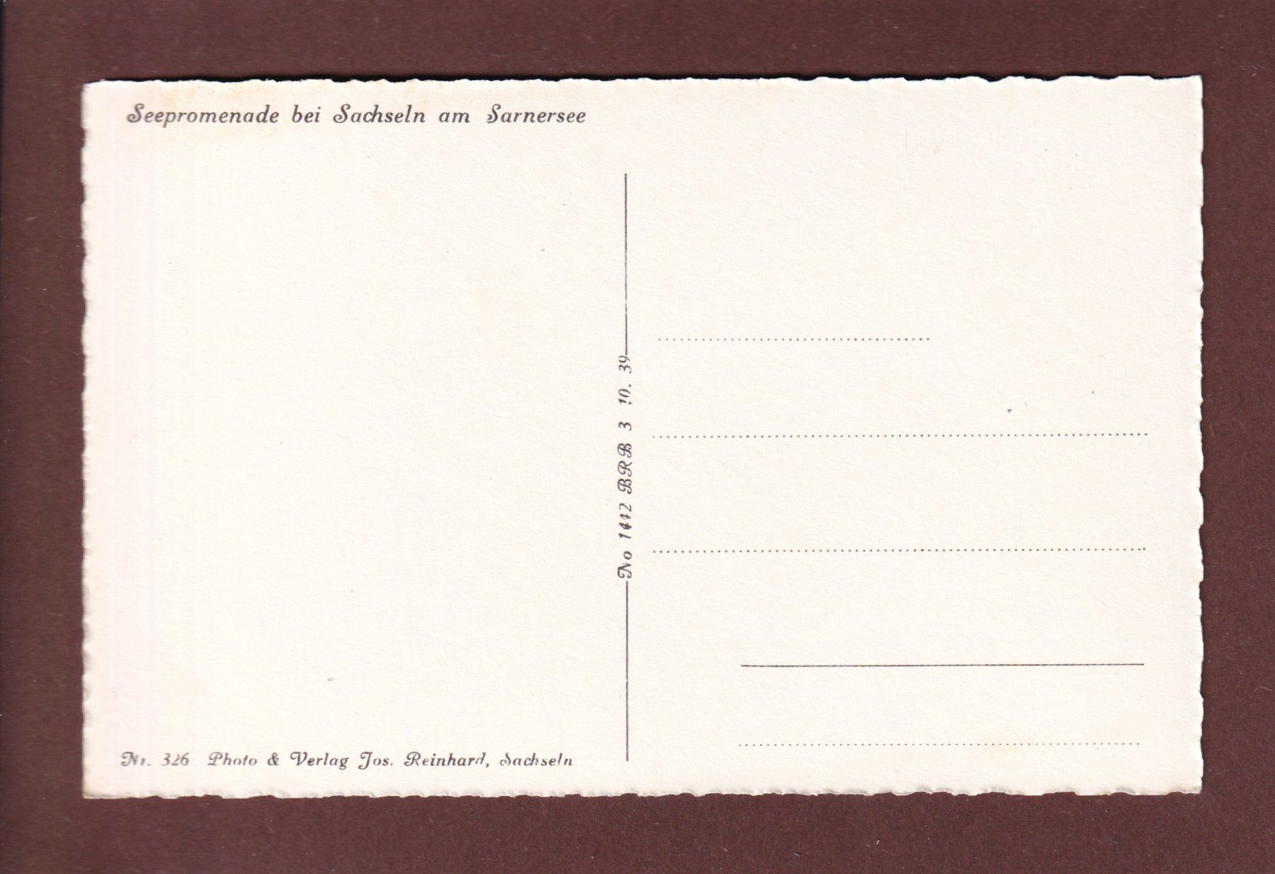 Cartoline postali: Seepromenade bei SACHSELN - Sarnersee – Usato da Pully venduto da nicecards 1