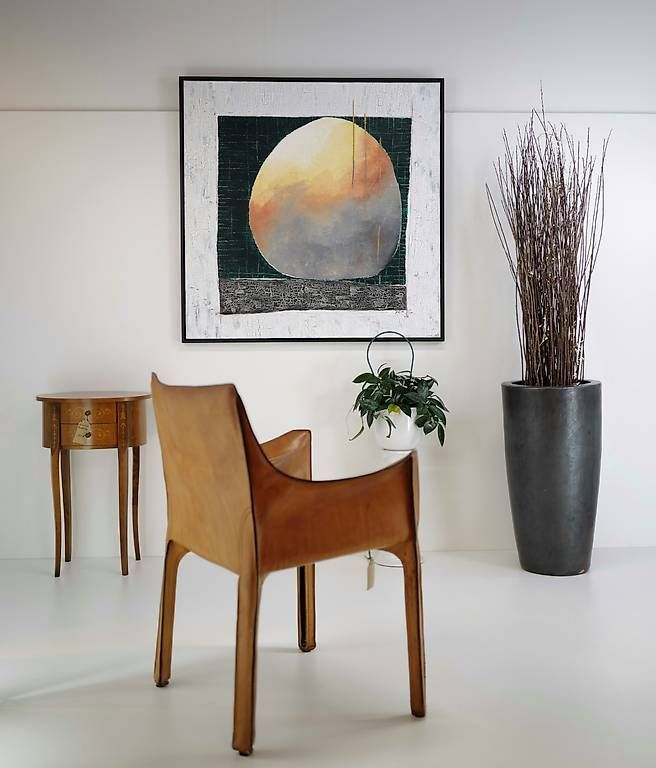 Dipinti: Abstraktes Originalgemälde, signiert, 103×103 cm – Usato da Beromünster venduto da VSNC 1