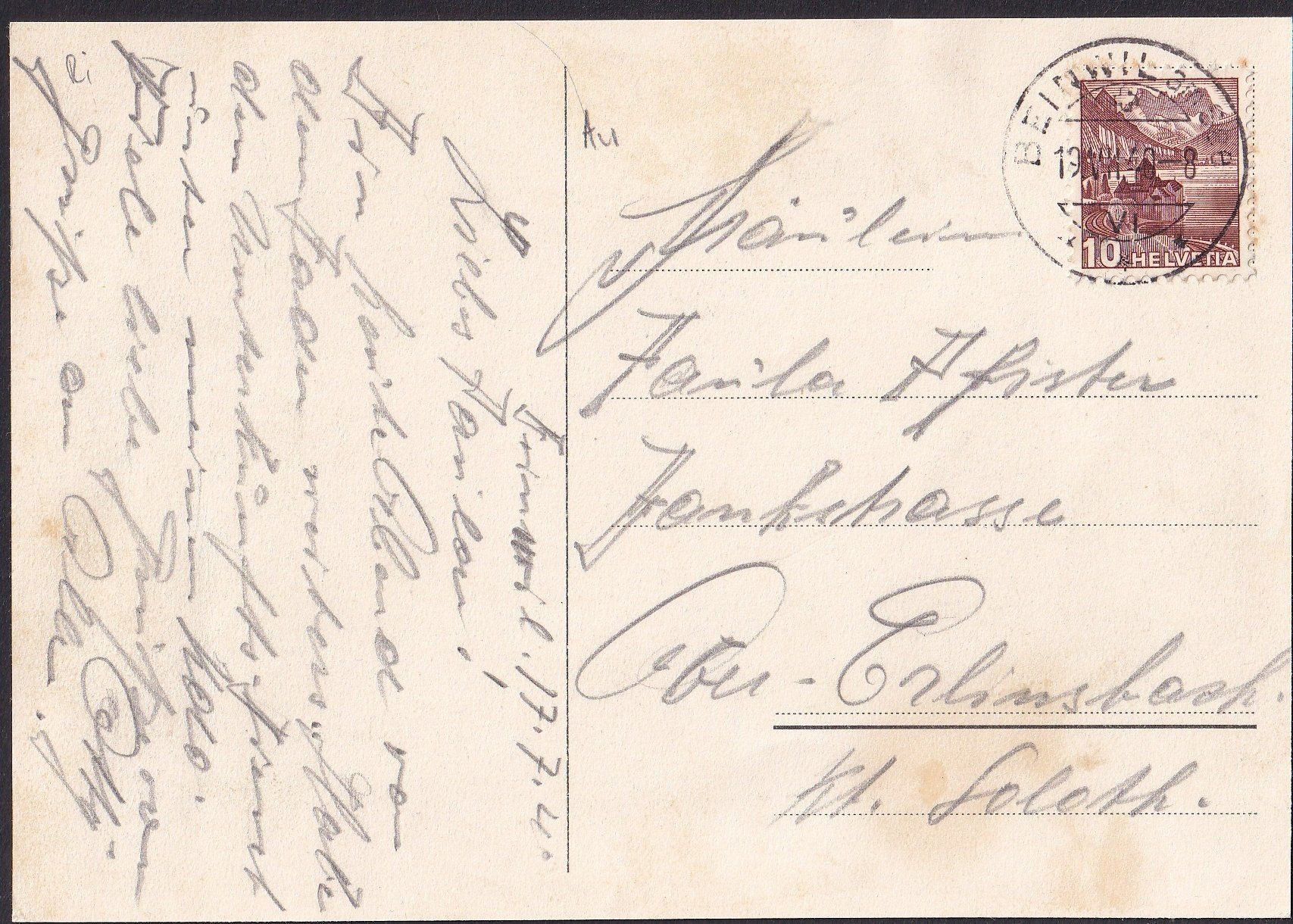 Cartoline postali: Beinwil Hotel Löwen mit Zug – Usato da Olten venduto da clotaldi 1