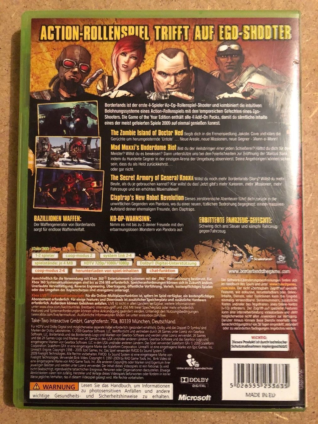 Jeux: Borderlands GOTY Edition Xbox 360 – D'occasion à Kestenholz par Mad18 1