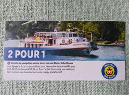 Bon 2 pour 1 Untersee et Rhein valable jusqu'au 31.8.2026