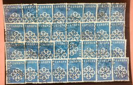 Nr.348  Europa 1959  Steckkarte mit Stempel   
