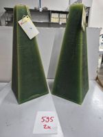 595 Posten Raureif Pyramiden-Kerze/n 140x140x370 aus Liq