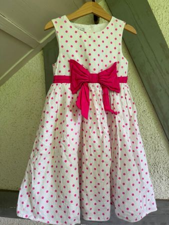 Sommerkleid rosa Punkte Gr. 104/4Y