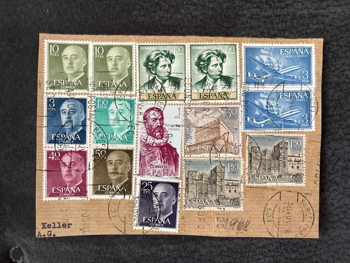 Alle Briefmarken: Timbres-poste Espagne variété série diverses 1968 – Gebraucht aus Carouge GE von irma016