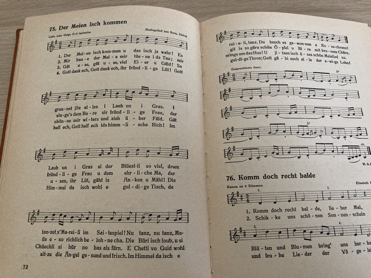 Bücher: Gesangsbuch Kt. Bern Volksschule 1934 – Gebraucht aus Aarwangen von to-hirschi 4