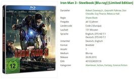 Iron Man 3 - Steelbook [Blu-ray]