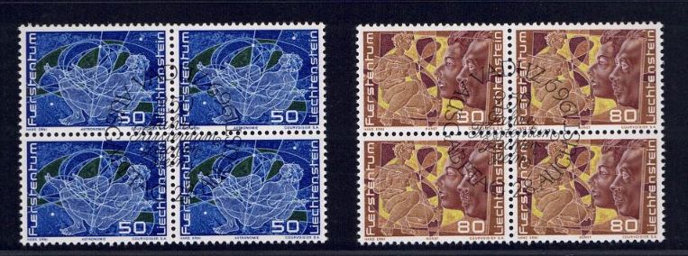 Alle Briefmarken: Liechtenstein 4er Blocks 1969 – Neu (gemäss Beschreibung) aus Pfäffikon ZH von Romulus 1
