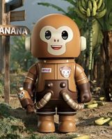 Pop Mart Mega Space Molly Monkey Business 100% x emoji Serie