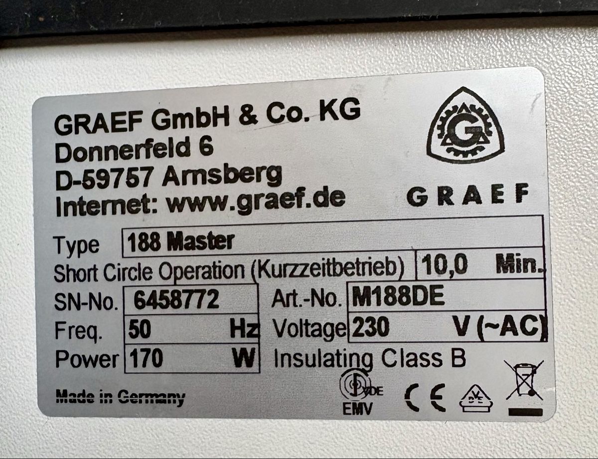 Graef Elettrodomestici da cucina: Aufschnittmaschine GRAEF 188 Master – Usato da Ulmiz venduto da Broennimann78 3
