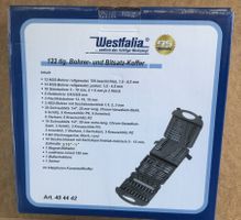 WESTFALIA 122 TLG. BOHRER UND BITSATZ-KOFFE ORIGINALVERPACKT