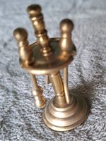 Tolle Cheminegarnitur aus Messing, 4-teilig fürs Puppenhaus