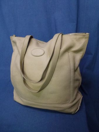 THE BRIDGE HANDTASCHE SHOPPER XL LEDER ECHTLEDER CREME EDEL