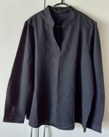 Elegante schwarze Bluse, Gr. XXL