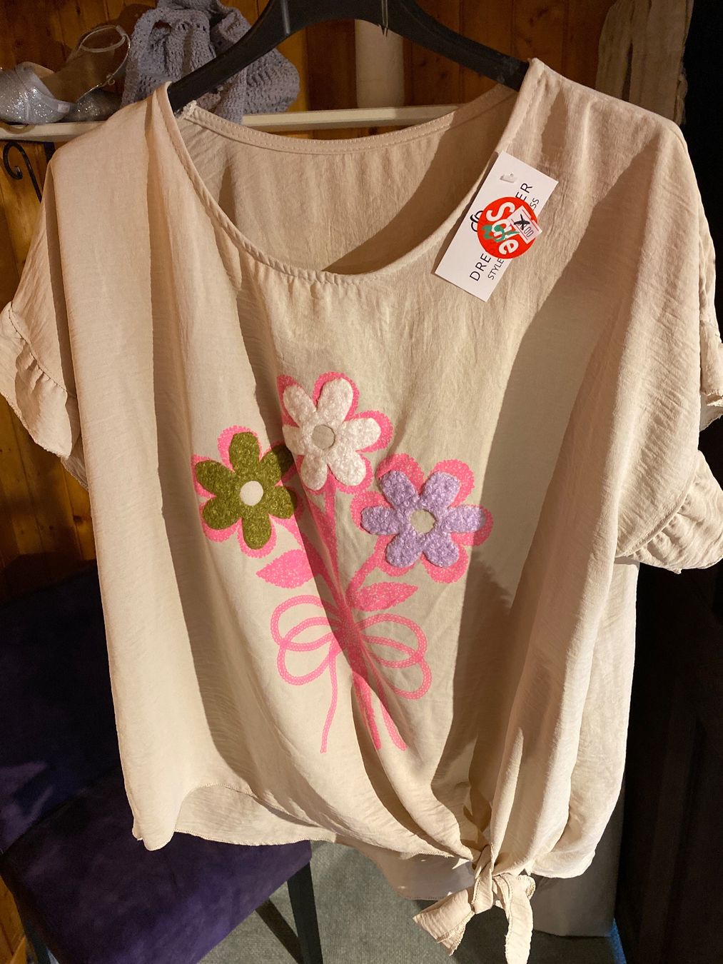 Camicette: DAMEN KURZARM BLUSE-BEIGE – Nuovo e nell'imballaggio originale da Meienried venduto da ManuelaBoutique 2