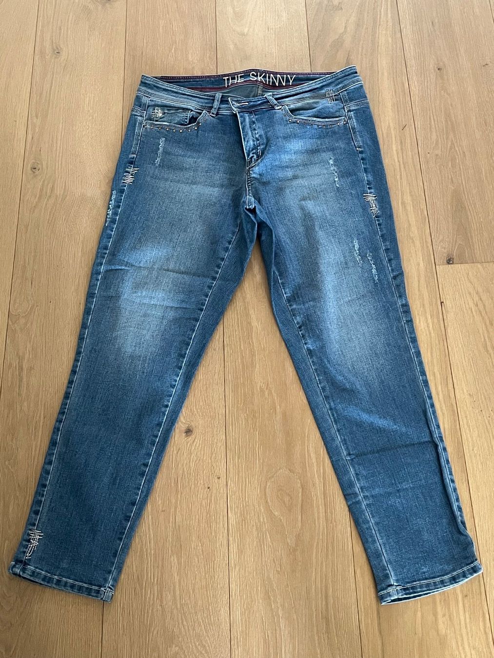 Jeans: Taifun, Skinny Jeans, blau, light destroyed – Usato da Kloten venduto da SANTALA23