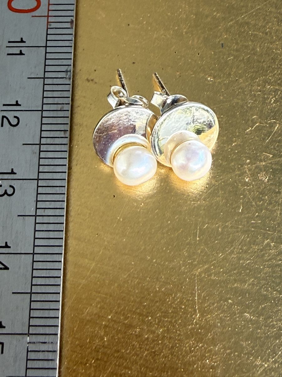 Orecchini pendenti & Orecchini a lobo: Schöner 925 Silber Ohrstecker mit Perleu – Nuovo e nell'imballaggio originale da Maienfeld venduto da Cmicky 3