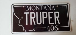 Montana TRUPER Nummernschild - USA Rarität!