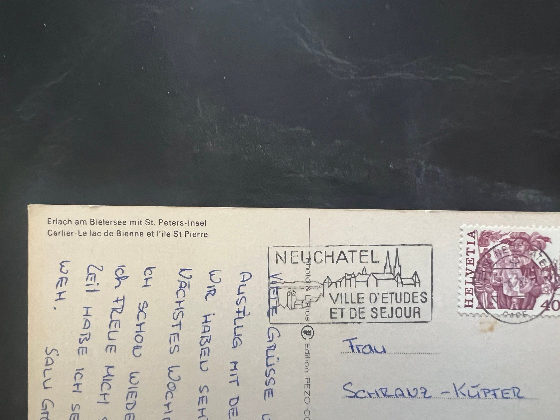 Ansichtskarten: AK  1978 Erlach (G3376) – Gebraucht aus Hinwil von Sidi4 1