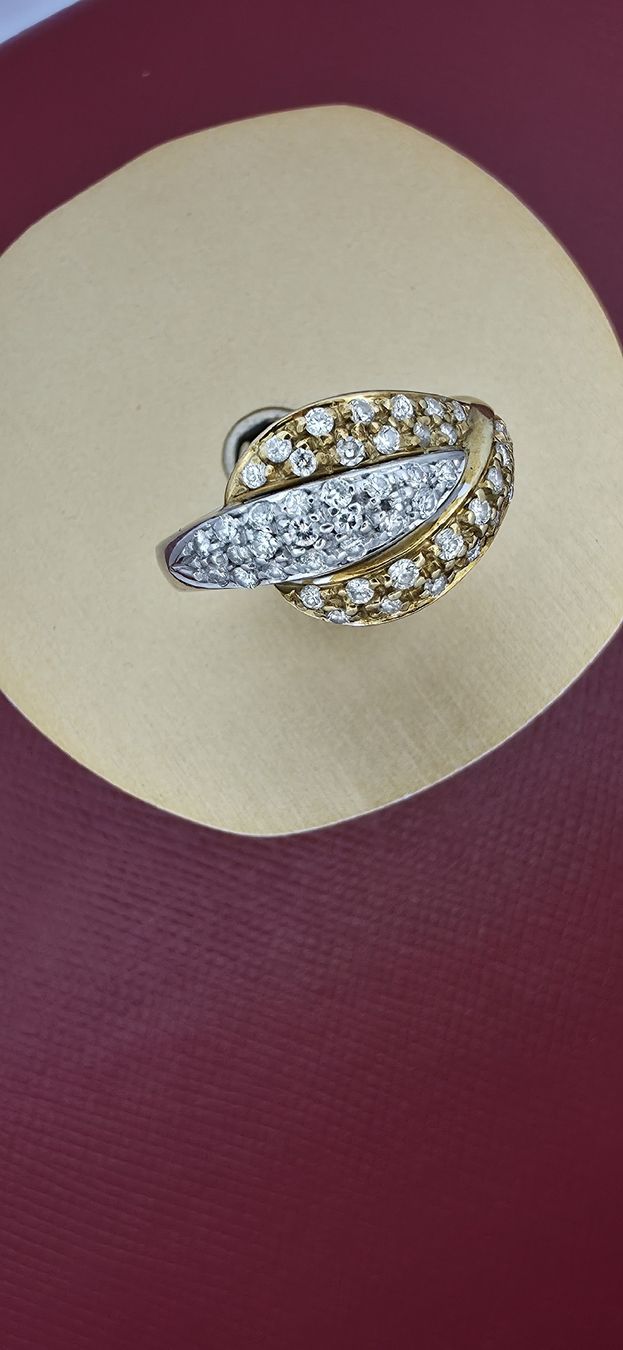 Anelli: 18 Karat GG/WG Ring mit Brillanten – Usato da Zürich venduto da Juwelier_Stauffacher 1