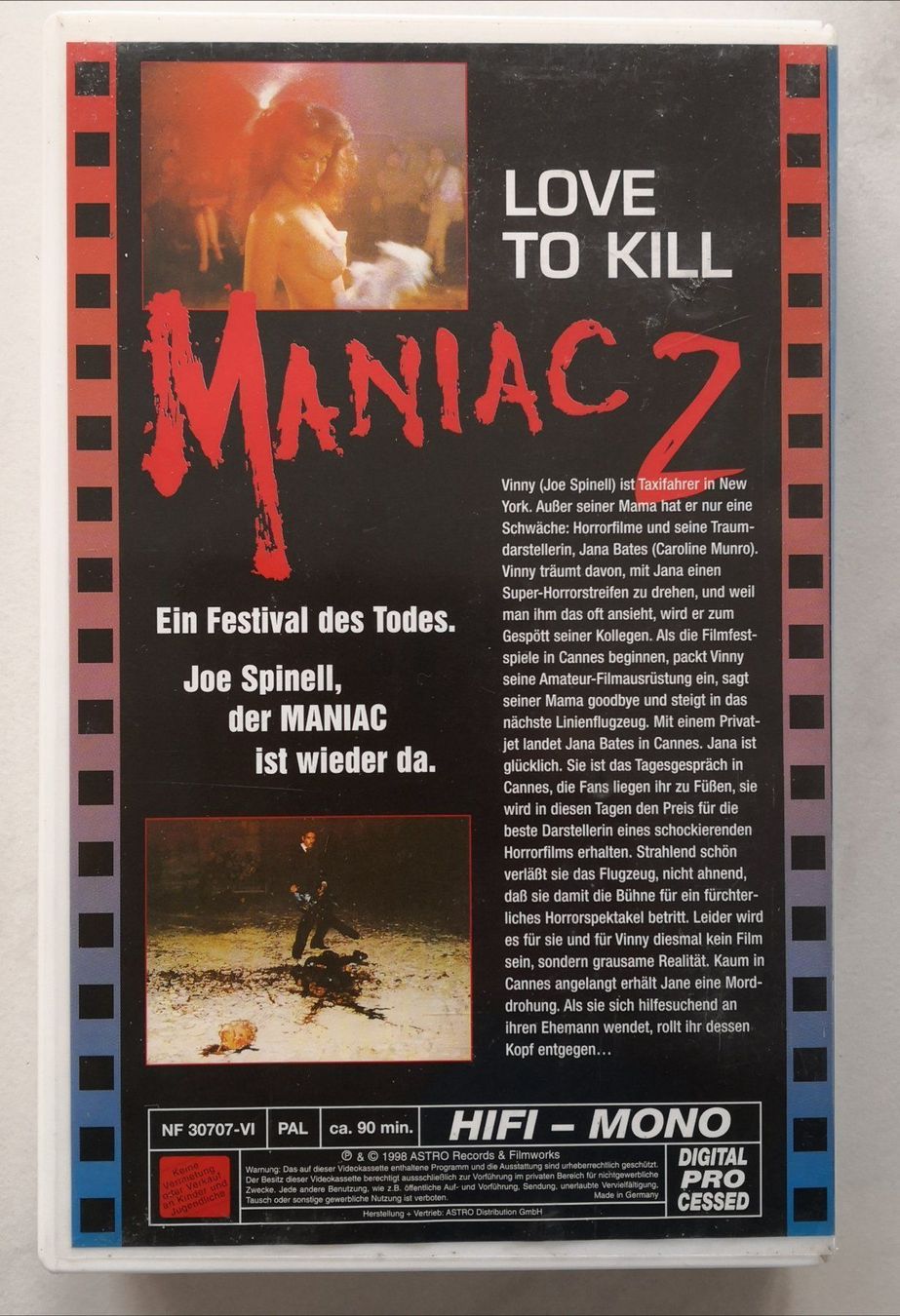 Tutti i VHS: VHS- Maniac 2 - Love to kill - Astro – Usato da Ueberstorf venduto da Movieman83 1