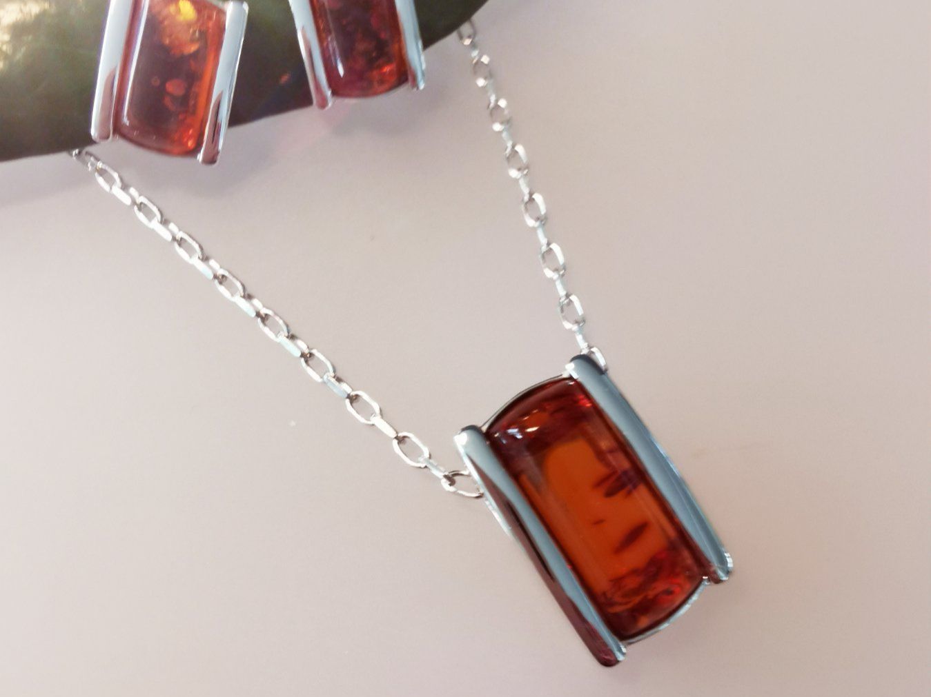 Sonstiger Schmuck: 3-teiliges Naturbernstein Silber Schmuck-Set – Neu und originalverpackt aus Dierikon von Buntspecht-10