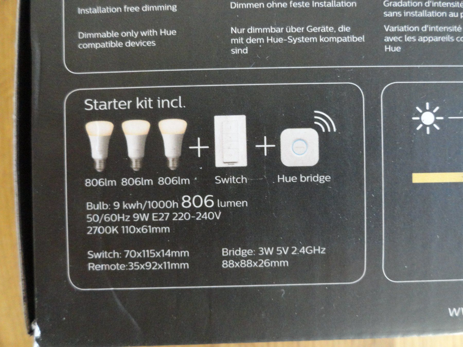 Philips Lampade: Philips Hue Starter Kit E27 - Warm White + Switch + HUE Brid – Nuovo e nell'imballaggio originale da Gerlafingen venduto da Schnugi007 4