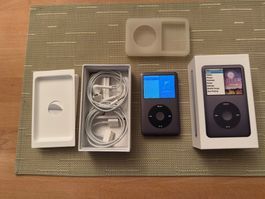 Apple iPod Classic 160GB Schwarz 7th Gen mit Zubehör