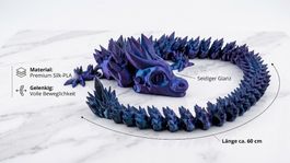 Artikulierter Kristall-Drache - 60 cm