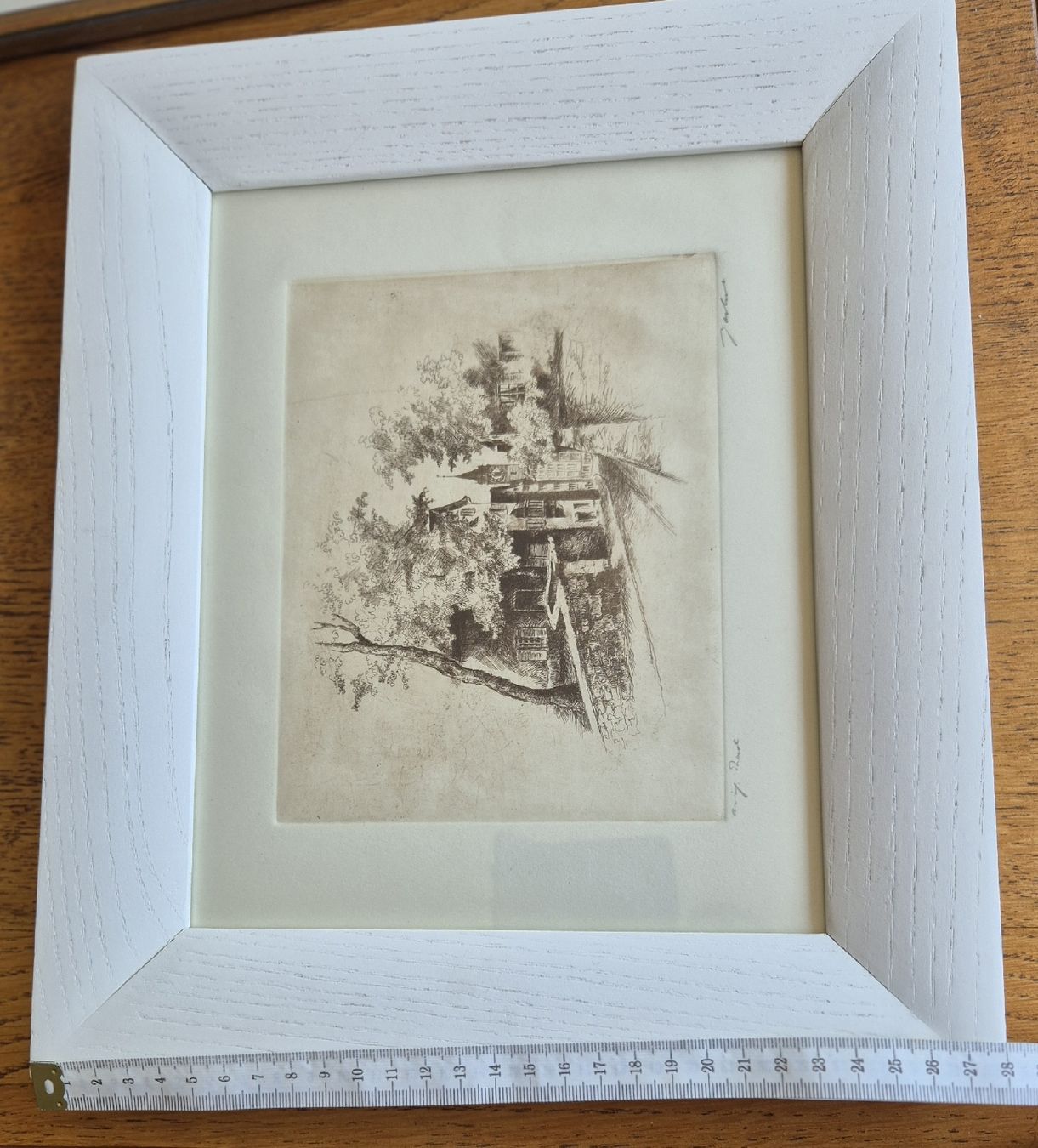 Grafica & Litografie: Vintage Framed Etching Signed Artwork, St Peter's Zurich – Usato da Zürich venduto da mrs_kz6n 1