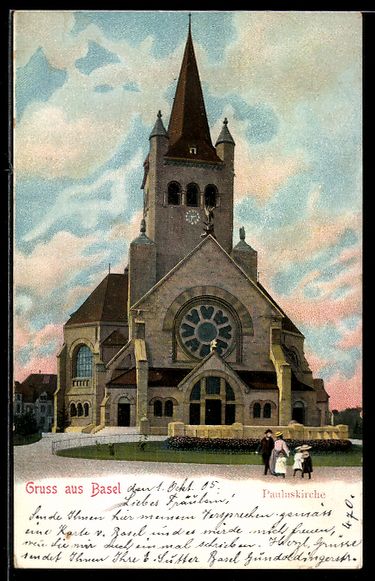Cartes postales: AK Basel, Pauluskirche – D'occasion à Berlin par bartko-reher