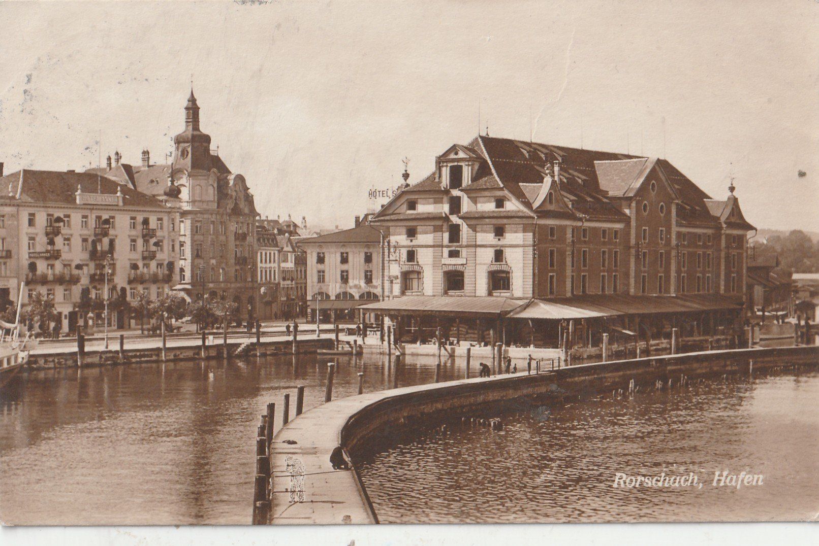 Cartoline postali: Rorschach Hafen um 1920 – Usato da Lumbrein venduto da made02