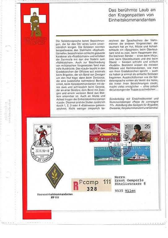 Tutti i francobolli: Timbres poste - Poste de Campagne / casernes suisse – Usato da Genolier venduto da WalterBaumgartner 4