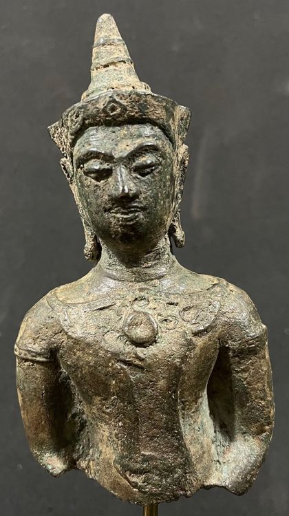 Antike Thai Bronze Buddha-Büste Reich Beschmückt | Kaufen Auf Ricardo