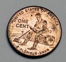 Pièce rare 1 cent US 2009 Abraham Lincoln, modifiée, 2.52g