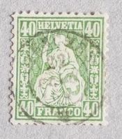 1605) 34, Sitzende  Helvetia Vollstempel Kt 100.-++