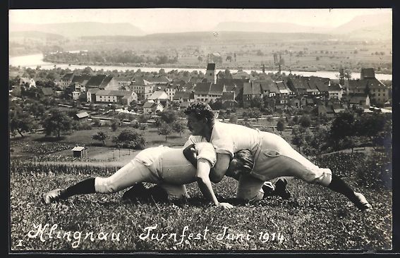 Ansichtskarten: Klingnau, Turnfest Juni 1914, Ringer, Or – Gebraucht aus Berlin von bartko-reher