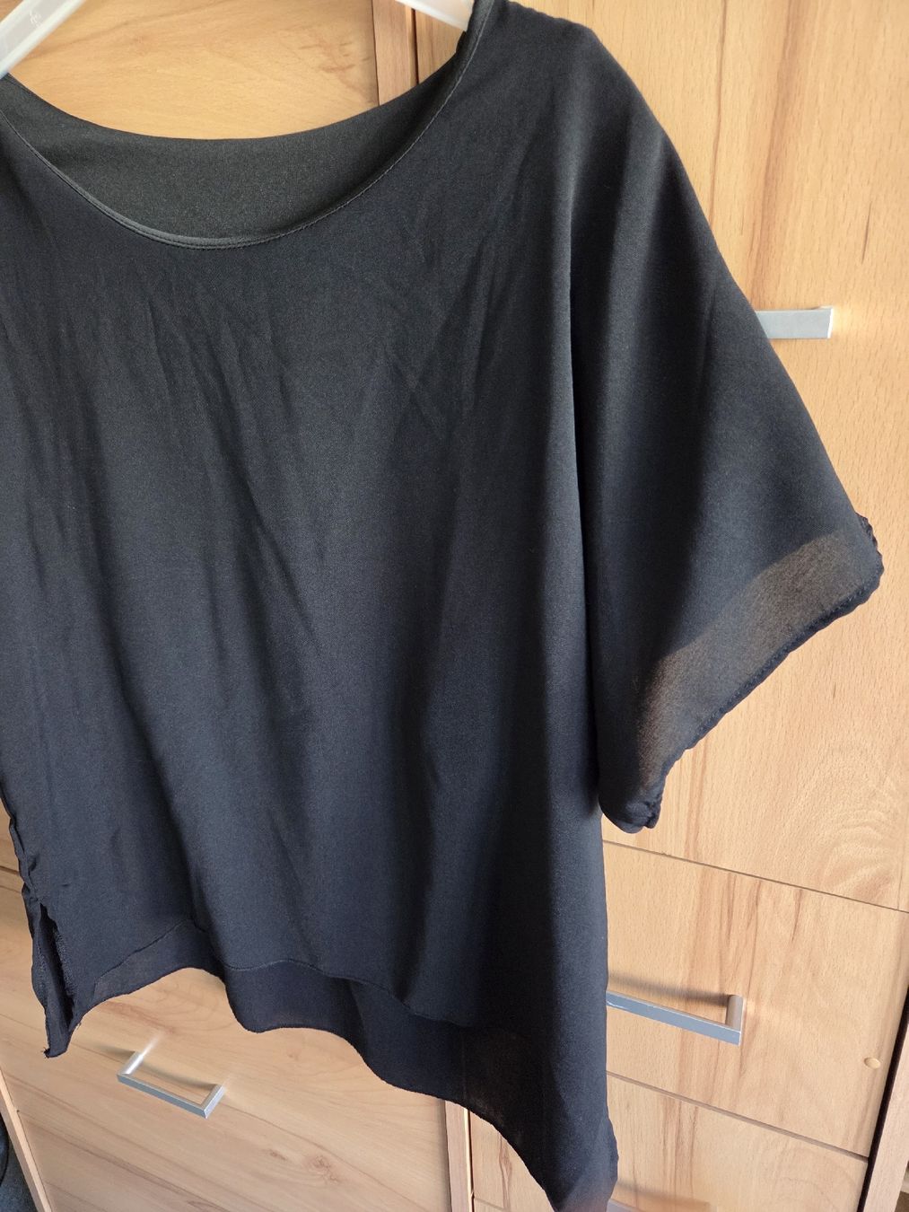 Camicette: Bluseshirt Schwarz luftig leicht Blickdicht Gr.4042 – Usato da Winterthur venduto da katzen07 1