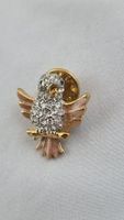 Goldene Vogel  mit Strass Steinen Anstecker 551