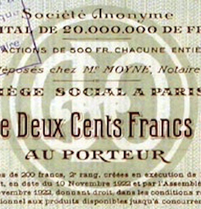 Dokumente: Chargeurs d'Extreme-Orient SA, Paris - 1922 – Gebraucht aus Solothurn von Sgasche 1