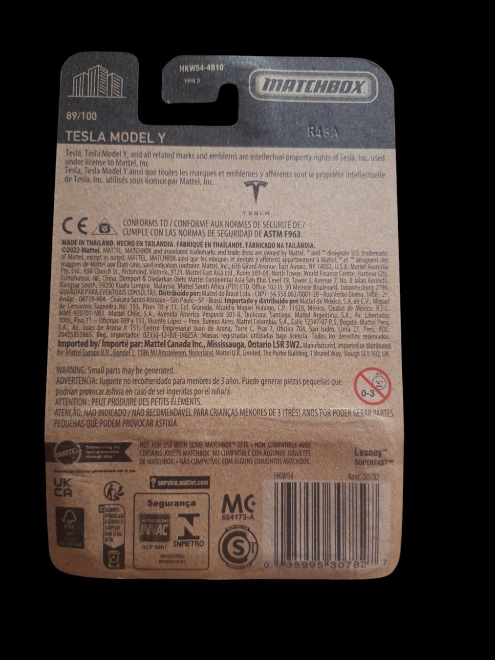 Matchbox Modellini d'auto: Matchbox 2023 Tesla Model Y 89/100 L – Nuovo e nell'imballaggio originale da Adlikon venduto da Mmartin0 1
