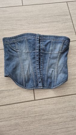 Corsetto di jeans firmato Pepe jeans, taglia L ma come S/M 