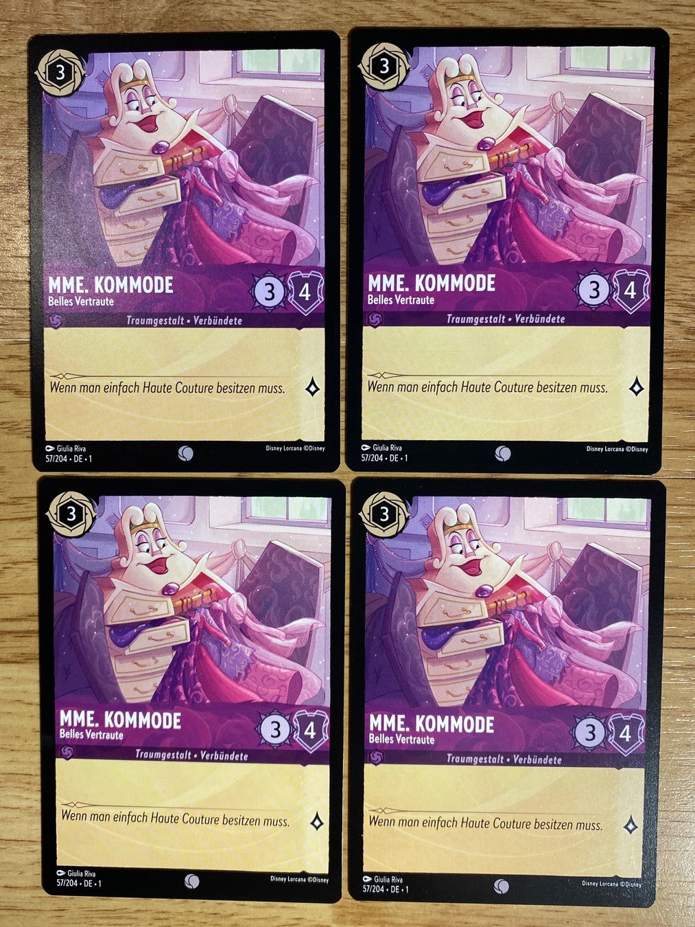 Disney Carte collezionabili: Mme. Kommode DE 57 Disney Lorcana 1 – Nuovo (secondo la descrizione) da Rafz venduto da SaintCruz