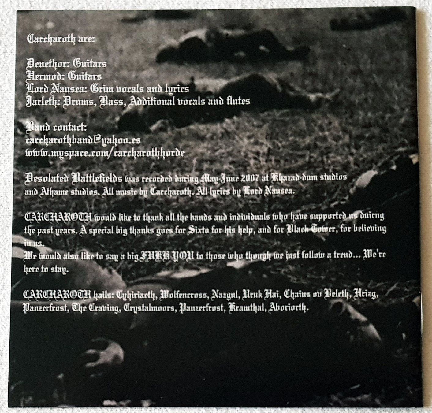 CD: Carcharoth – Desolated Battlefields - CD - 2008 - Limited – Usato da Uster venduto da Zardodel 6