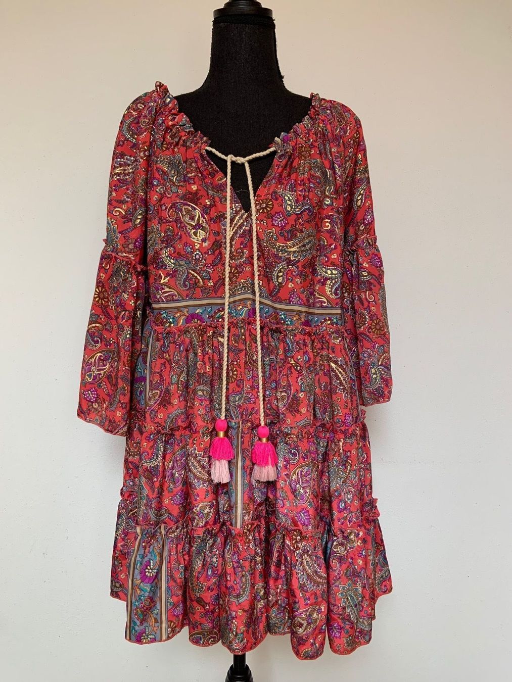 Kleider: Boho Stufenkleid / Tunika aus Seide/ Viscose – Neu (gemäss Beschreibung) aus Sigriswil von ck56 3