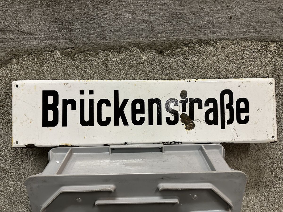 Schilder: Brückenstrasse Strassenschild name – Gebraucht aus Reinach AG von rares75