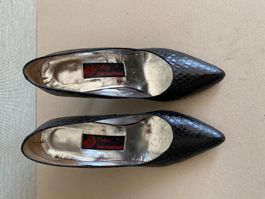 Vintage Pumps Schlangenoptik, Gr. 39