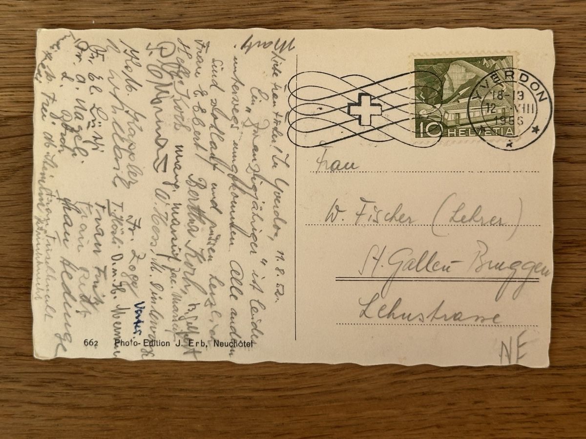 Cartoline postali: AK - Bassin du Doubs 1956 – Usato da Schmitten / FR venduto da Samsara169 1